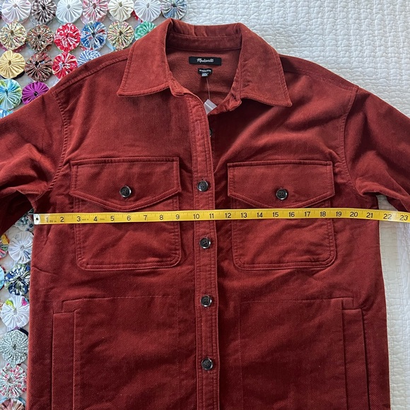 NWT Madewell Corduroy Twill Oversized Shirt Jacket - Picture 10 of 14
